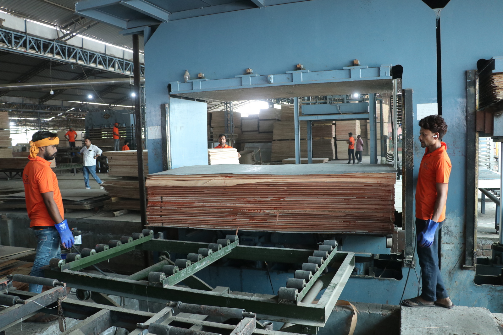 Two black and white mockup cards placed on a wooden table