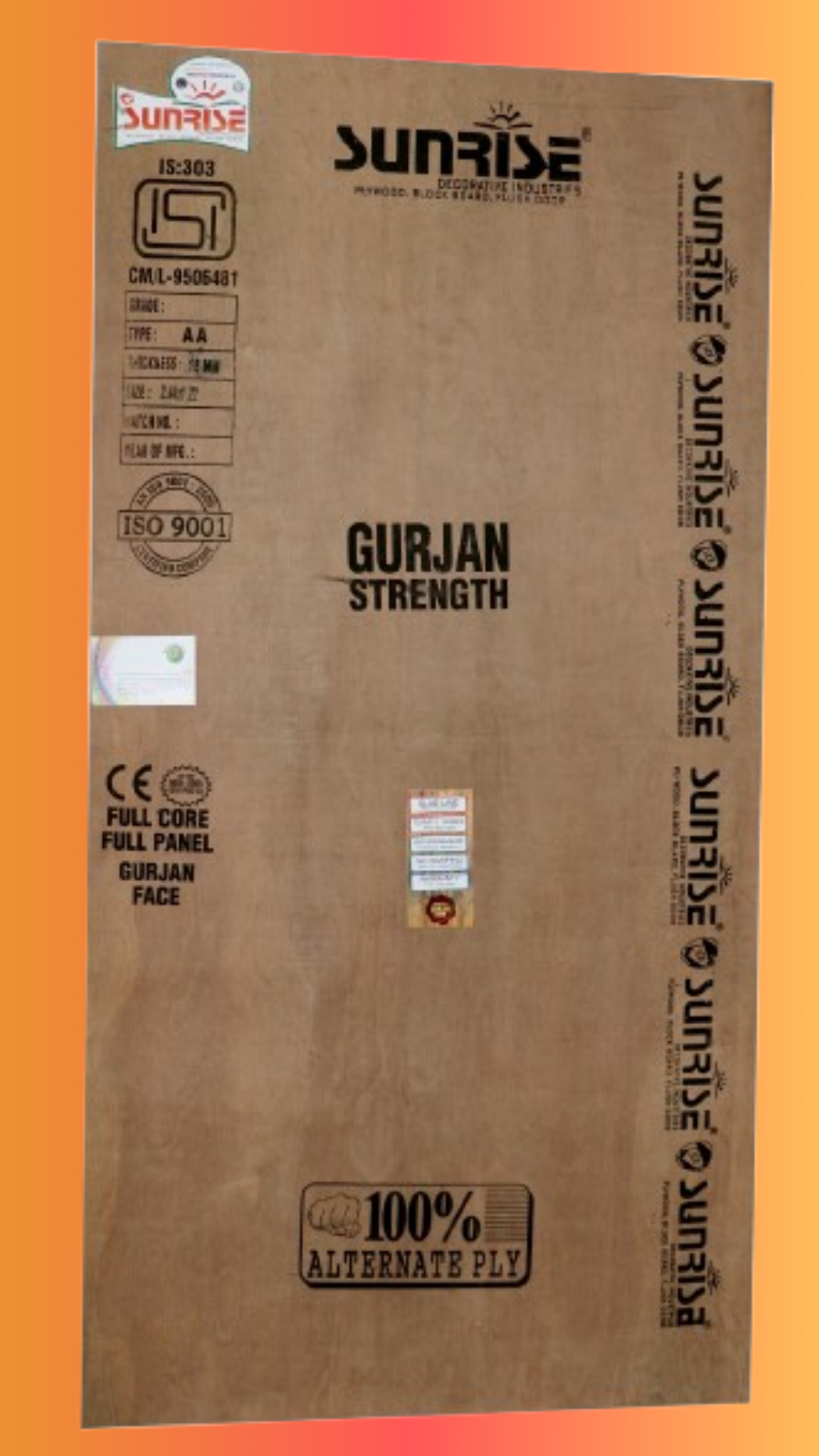 Aditya Plywood premium quality board with smooth finish and wood grain texture