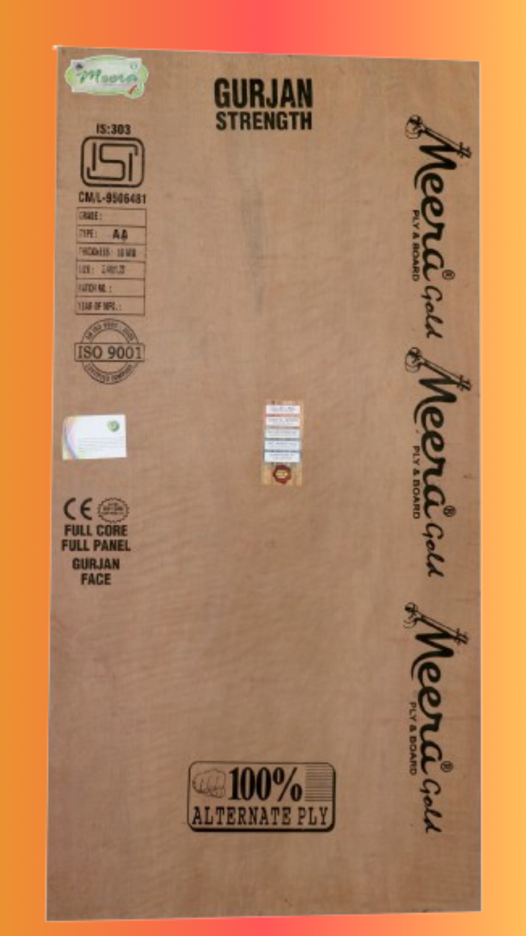 Aditya Plywood premium quality board with smooth finish and wood grain texture